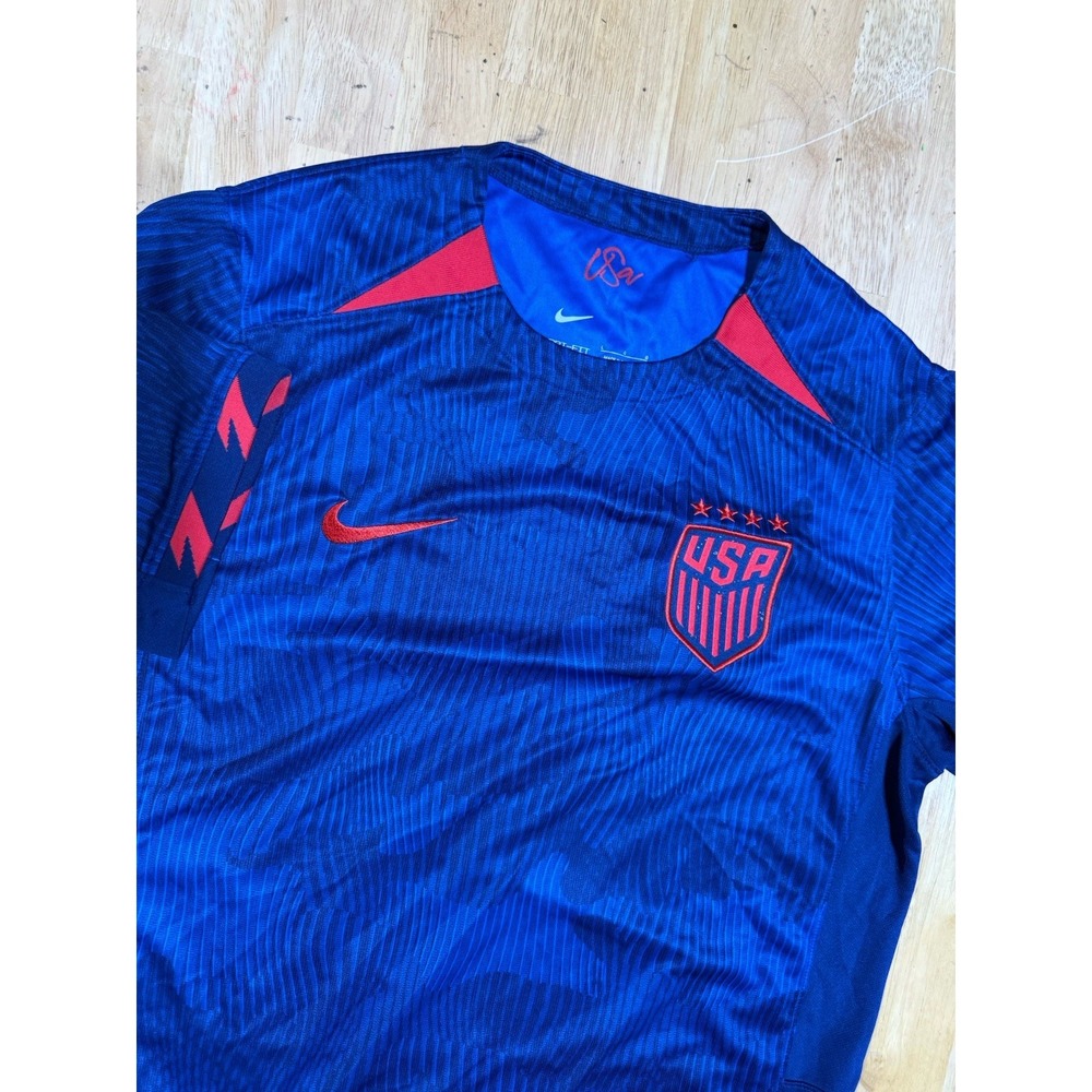 Nike USA Soccer 2024 Away Jersey Mens Large Blue Red Dri-FIT USMNT